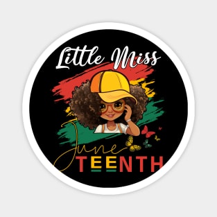 Little Miss Juneteenth Black History Shirt Kids Boys 2024 Magnet